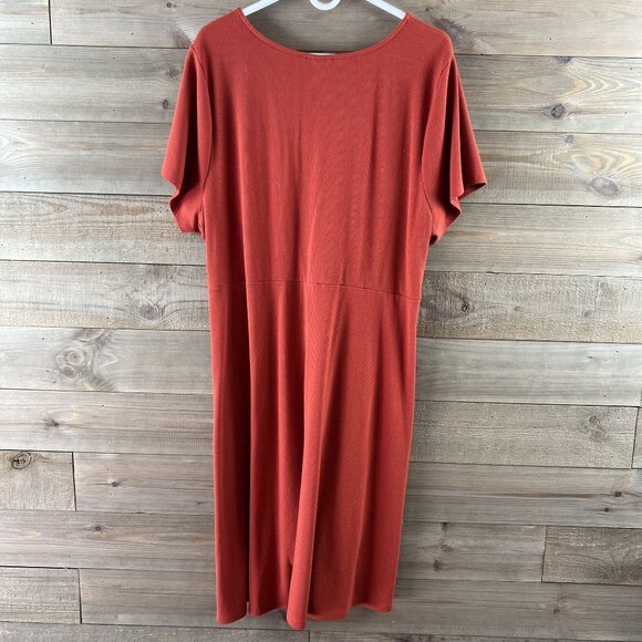 Torrid Womens Dress Short Sleeve Twist Knot Front Babydoll Skater Size 3 3X - Picture 5 of 7